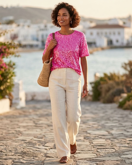 BYMANYC ® New York | New Orleans Bluse | Fuchsia Pink