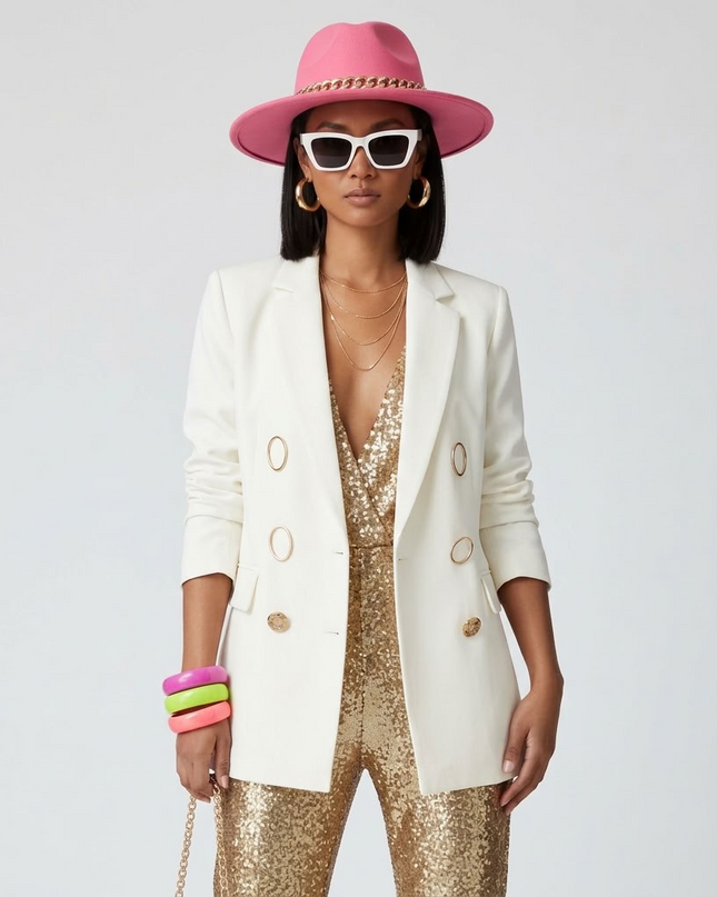 BYMANYC ® New York | SOHO Punk Grommet Blazer | Beige