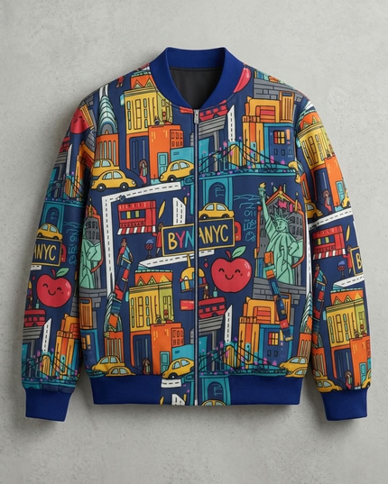 BYMANYC ® New York | SOHO Bomber Jacket | Azul