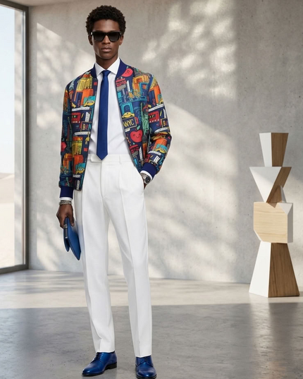 BYMANYC ® New York | SOHO Bomber Jacket | Azul
