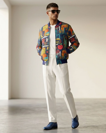 BYMANYC ® New York | SOHO Bomber Jacket | Azul