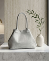 ZEEN | LOLA Schultertasche | Python-Prägung | Grau