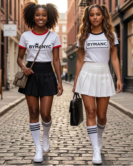 BYMANYC ® New York | Maple Ringer Vintage Tee | White/Red & White/Black