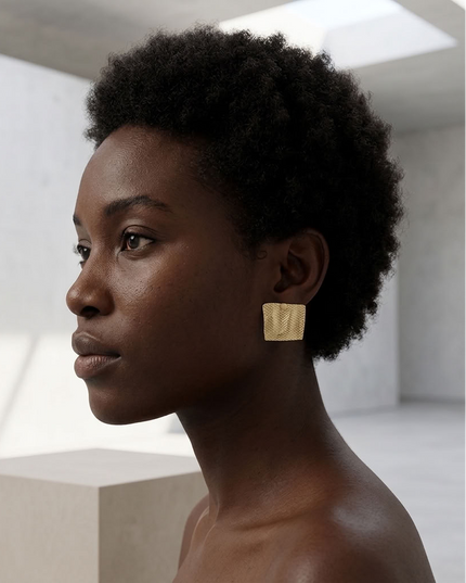 BYMANYC ® New York | Meatpacking Trapezoid Drop Earrings | Gold/Silver