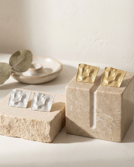 BYMANYC ® New York | Meatpacking Trapezoid Drop Earrings | Gold/Silver