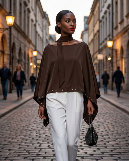 BYMANYC ® New York | Cape Jacket NOHO | Coffee Brown