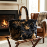BIG cuddly shopper fur bag with cow pattern and firm handle in 3 colors 