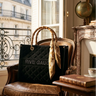 Vimoda Paris | RIVE GAUCHE gesteppte Handtasche mit Bambusgriffen | Multicolor