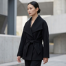 BYMANYC ® New York | Wollmischungs-Kurzmantel | Schwarz