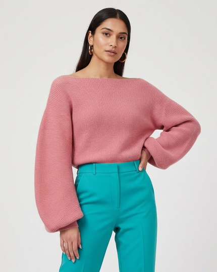 BYMANYC ® New York | NOMAD COUTURE Oversize-Strickpullover | Rosa