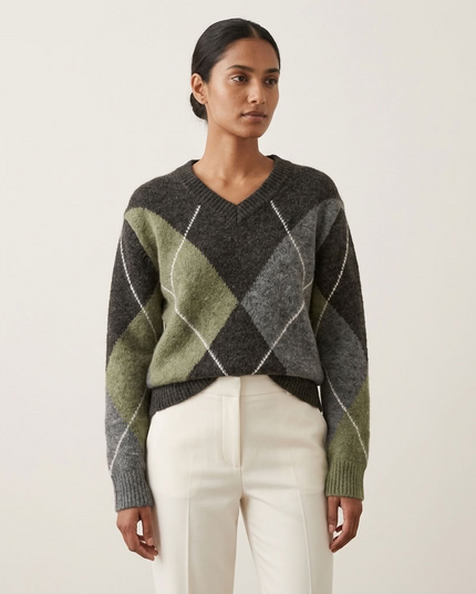 BYMANYC ® New York | SOHO Strickpullover mit Argyle-Muster | Multicolor