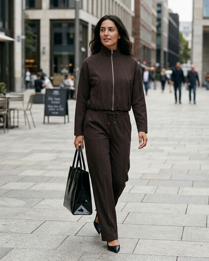 BYMANYC ® New York | COLUMBUS CIRCLE Zweiteiler | Kaffeebraun