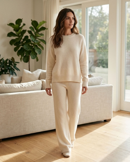 BYMANYC ® New York | DUMBO Strick-Zweiteiler | Apricot