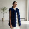 BYMANYC ® New York | DUMBO Kunstfellweste | Marineblau