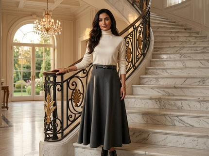 Tailored Flare Maxi Rock • MADISON | New Collection