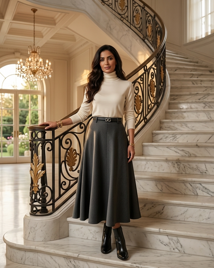 Tailored Flare Maxi Rock • MADISON | New Collection