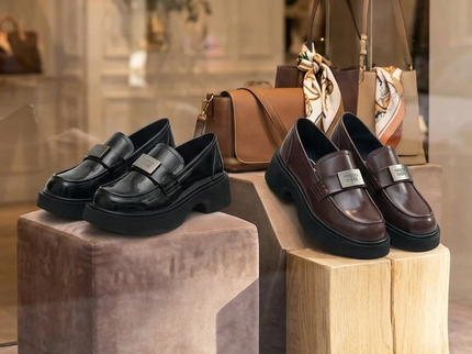 Damen Glossy Leder Platform Loafers – British Style Slip-Ons