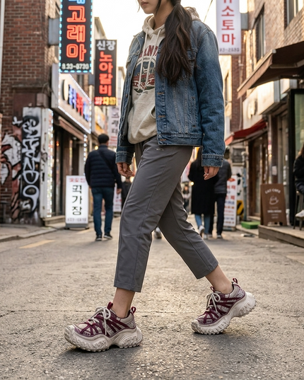 Masoomake Distressed Chunky Platform Sneakers Damen | Cage-Design