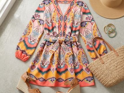 Damen Sommerkleid PLAYA D'EN BOSSA Multicolor – New Collection IBIZA