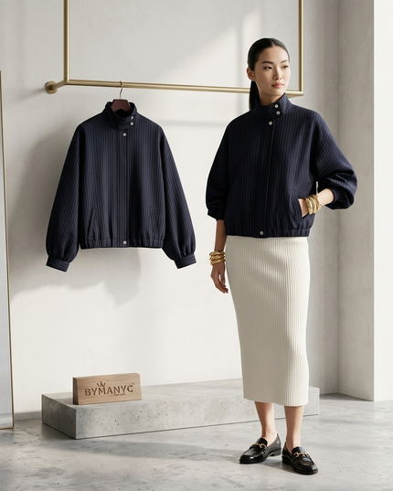 5TH AVENUE Damen Eco-Jacke | Black | NYFW New Collection