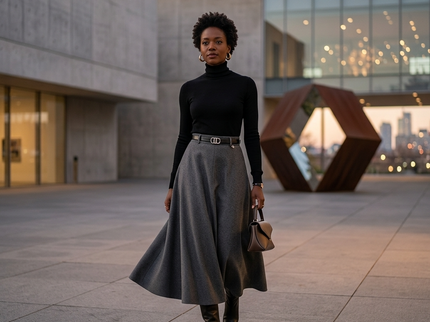 Tailored Flare Maxi Rock • MADISON | New Collection