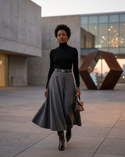 Tailored Flare Maxi Rock • MADISON | New Collection