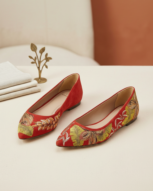 Mangará Pindaiva Ballerinas mit Stickerei – Elegante Damen-Flats