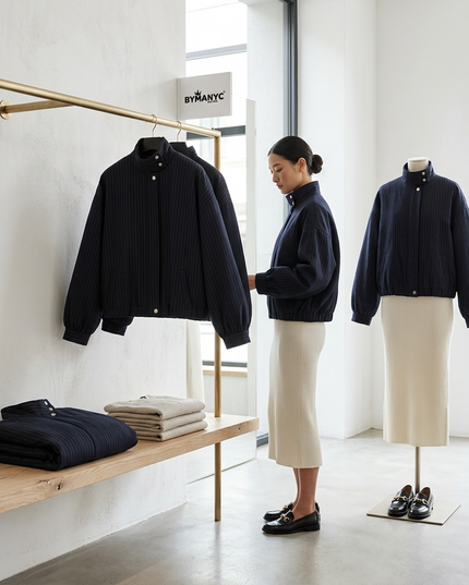 5TH AVENUE Damen Eco-Jacke | Black | NYFW New Collection