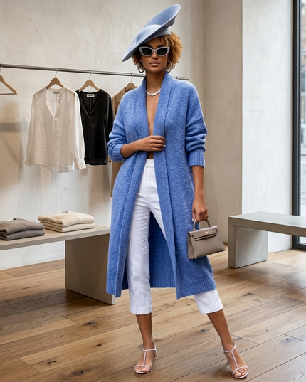 💟  STUYVESANT Damen Cardigan | Blue | Fashion Chic New Collection