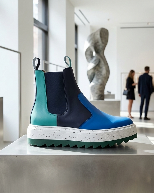 BYMANYC Hudson Stroll | Vegan Chelsea Boots Unisex | Azul