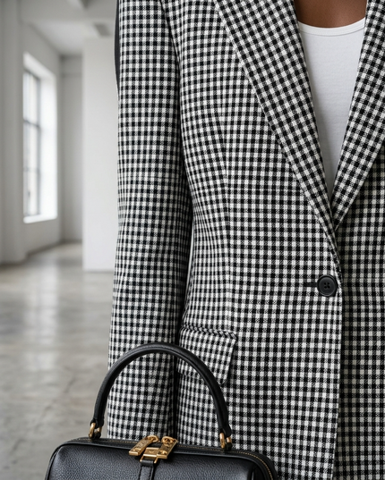 FINANCIAL DISTRICT Damen Blazer | Black White | COUTURE in NY
