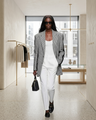 FINANCIAL DISTRICT Damen Blazer | Black White | COUTURE in NY