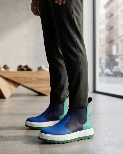 BYMANYC Hudson Stroll | Vegan Chelsea Boots Unisex | Azul