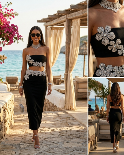 CALA MASTELLET Damen Matching Set | Black | Sommer in IBIZA