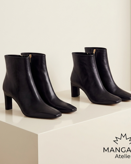 Senna Damen Leder-Boots | Black
