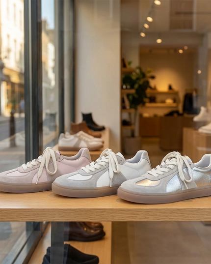 Masoomake Damen Sneaker – Lightweight Flat Casual | Wildleder-Paneel