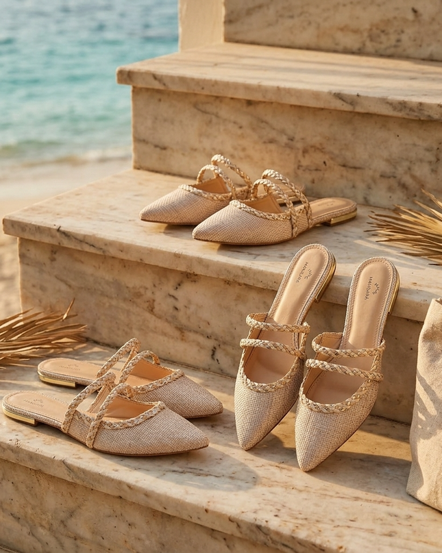 Mangará Amburana Damen-Mules Beige – Nachhaltig & Stilvoll