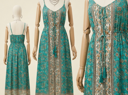 Damen Sommerkleid SUMMER COMO Green – New Collection ITALY