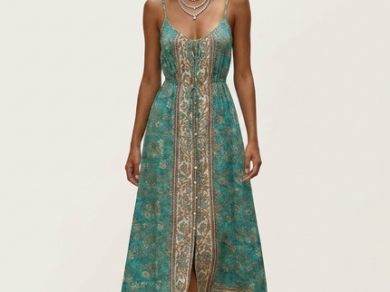 Damen Sommerkleid SUMMER COMO Green – New Collection ITALY