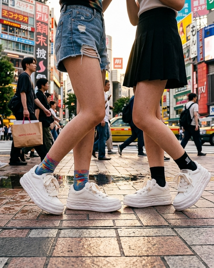 Masoomake Damen Platform Sneaker – Wave Sole Weiss
