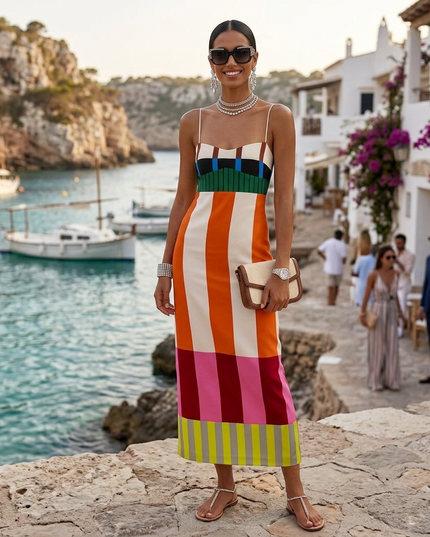Damen Sommerkleid SUMMER MILAN Colorful – New Collection ITALY