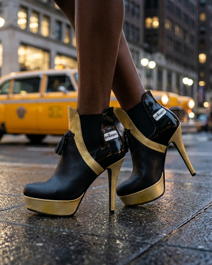 Limited Edition Vegan Over-the-Knee Boots BYMANYC® New York Skyline Black 