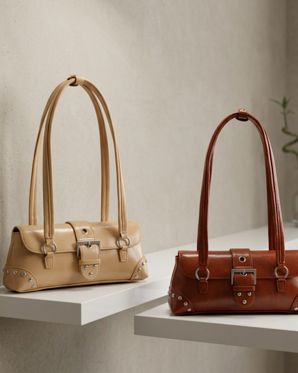 Sac à bandoulière en métal clouté pour femme - CHELSEA - BYMANYC ® New York