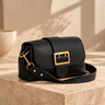ZEEN | Noemi Handtasche aus genarbtem Leder | Noir
