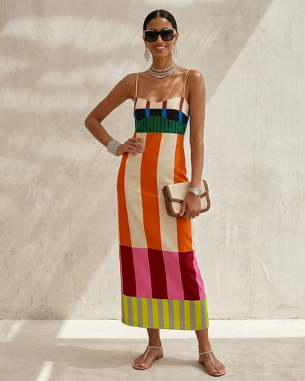 Damen Sommerkleid SUMMER MILAN Colorful – New Collection ITALY