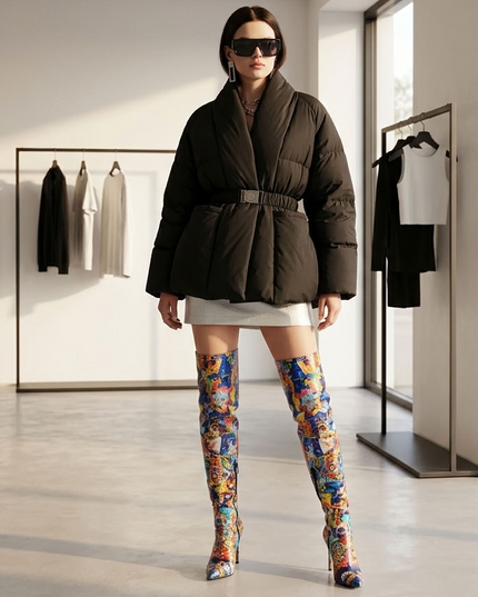 CARL SCHURZ PARK Puffer Kimono Jacket Damen | Schwarz