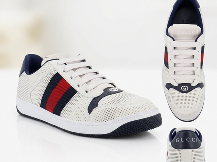 GUCCI Screener Leder Sneakers Weiss