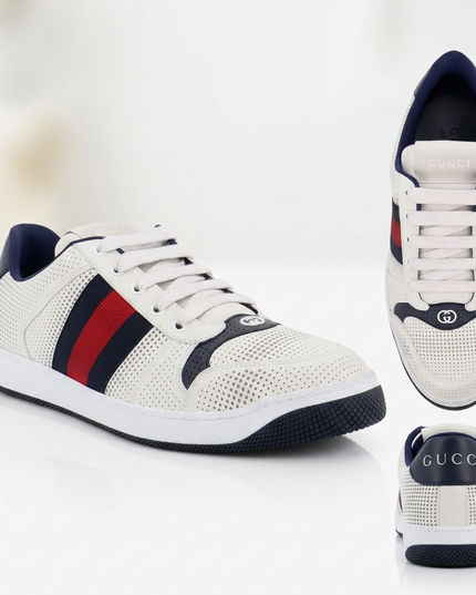 GUCCI Screener Leder Sneakers Weiss