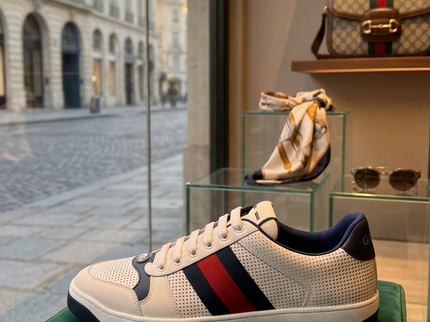 GUCCI Screener Leder Sneakers Weiss