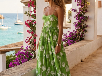 Damen Sommerkleid ES VEDRÀ Green – New Collection IBIZA